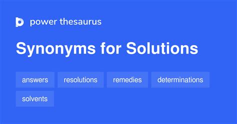better word for solution.